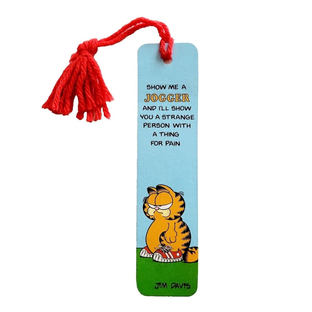 Vintage 70s Garfield Bookmark Jogger Joke Comic Jim Davis Antioch USA 1978 H-423